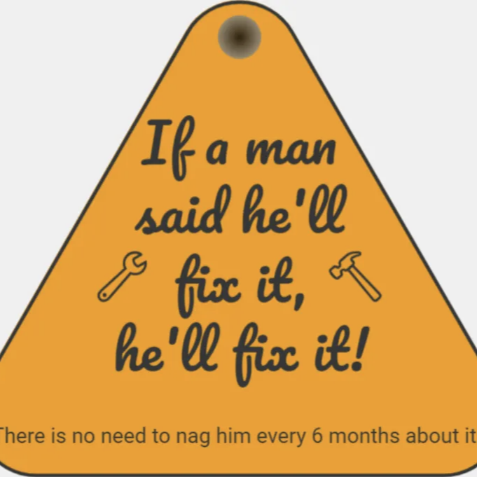 Man Will Fix-It Sign