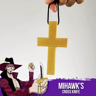 Mihawk's Collapsible Crossknife (One Piece)