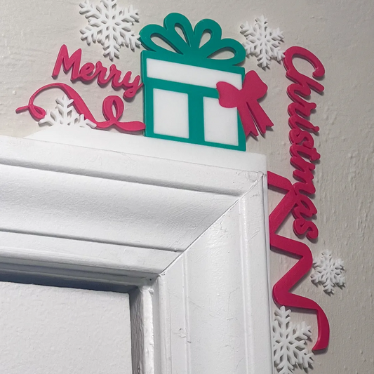 Christmas Ribbons Door Corner