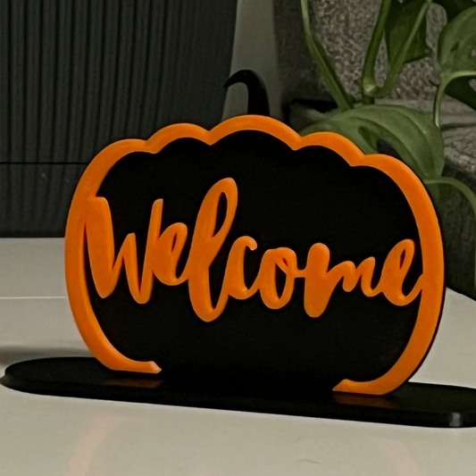 Welcome Pumpkin Sign