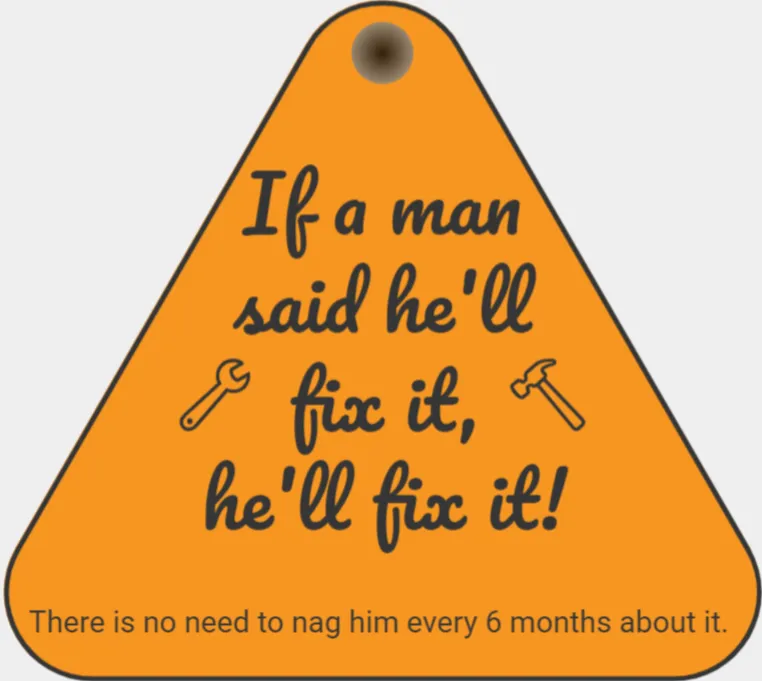 Man Will Fix-It Sign