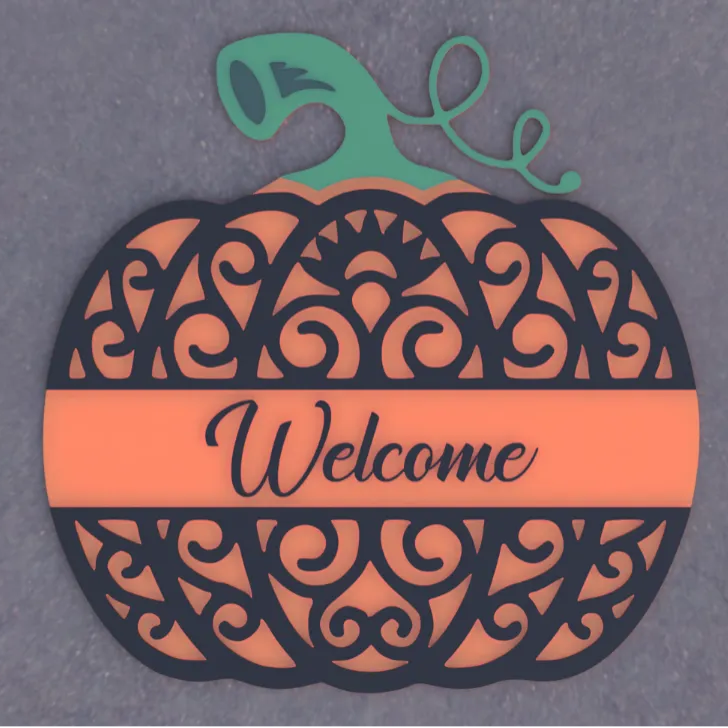 Welcome Pumpkin Sign