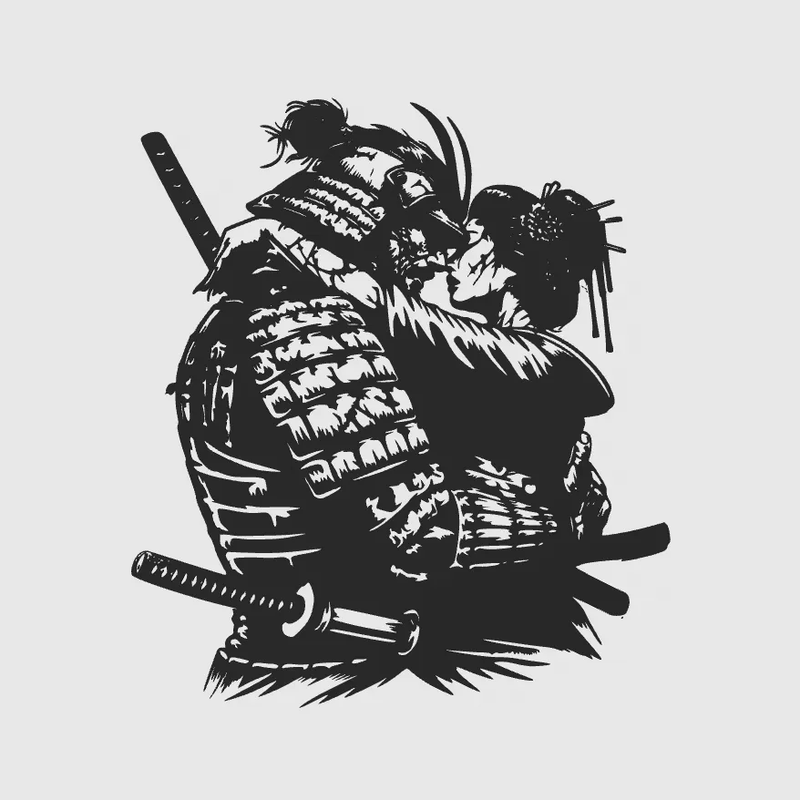 Samurai & Geisha Wall Art