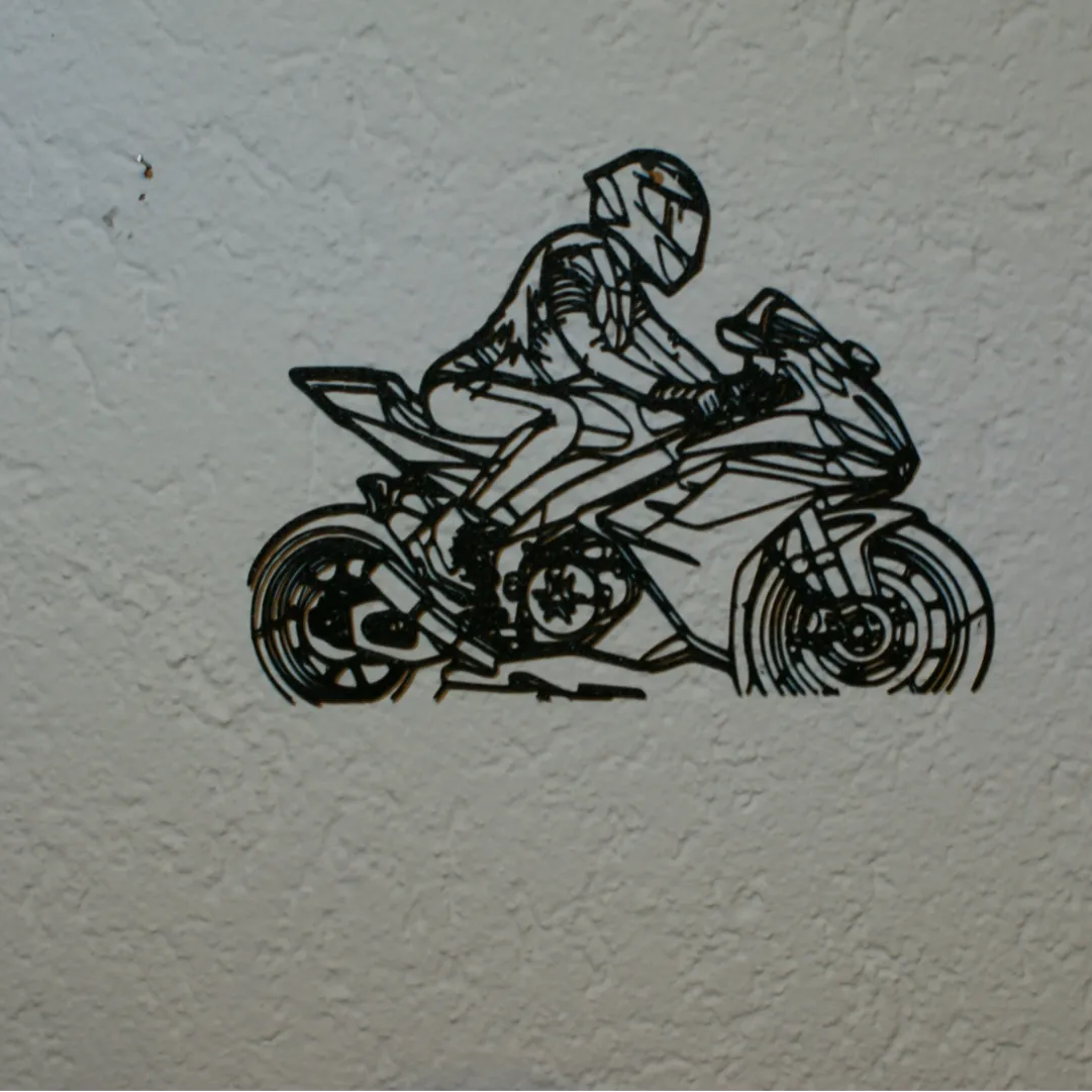 Motorcycle Rider Wall Art