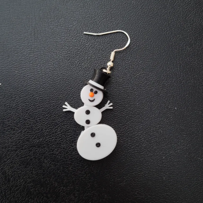 Snowman Earrings