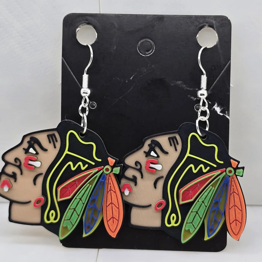 Chicago Blackhawks Earrings